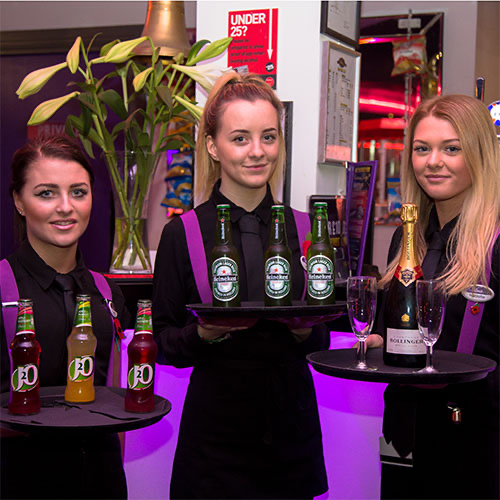 Waitresses serving drinks at Viva Blackpool